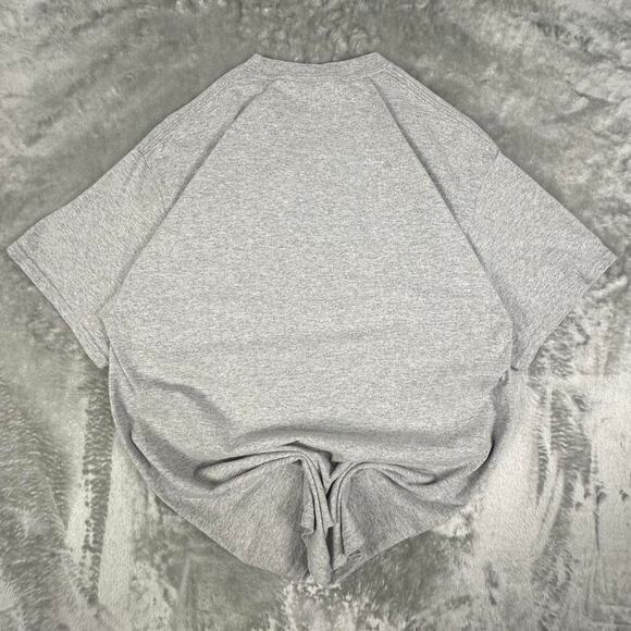 Vintage Y2K Grey Fort Bridger Wyoming Animal Wolf Print Graphic T-shirt Size L - Picture 2 of 7